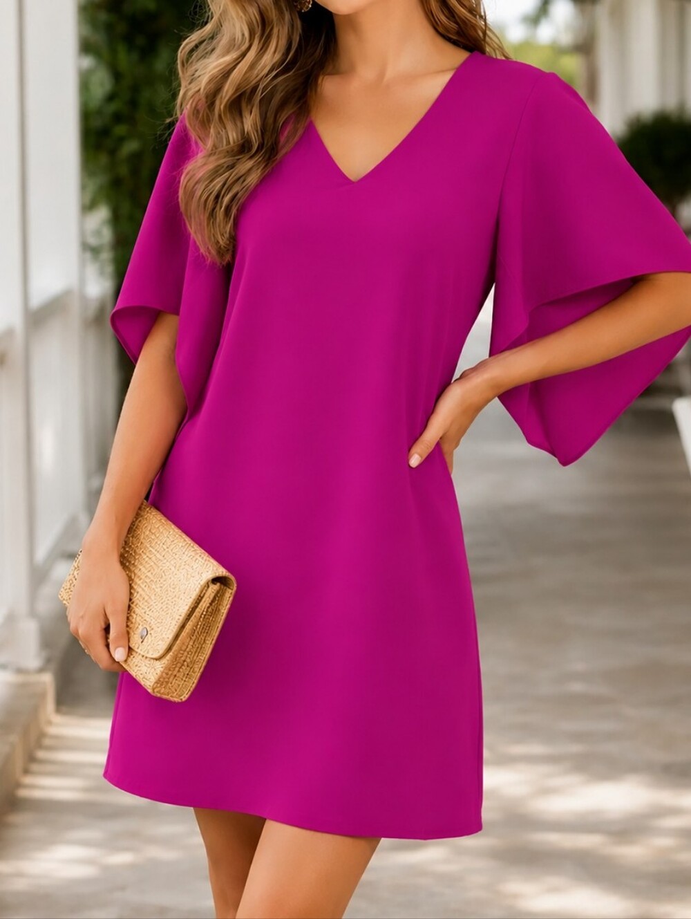 $218 ANNA CATE Meredith Fuschia Purple mini dress size large purple